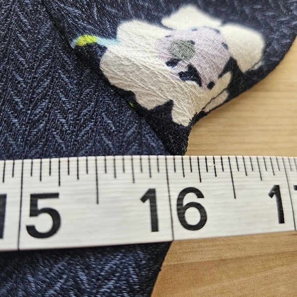 Free People Lost In You Midi Dress Button Up High Low Floral Navy Size XS - Picture 10 of 14